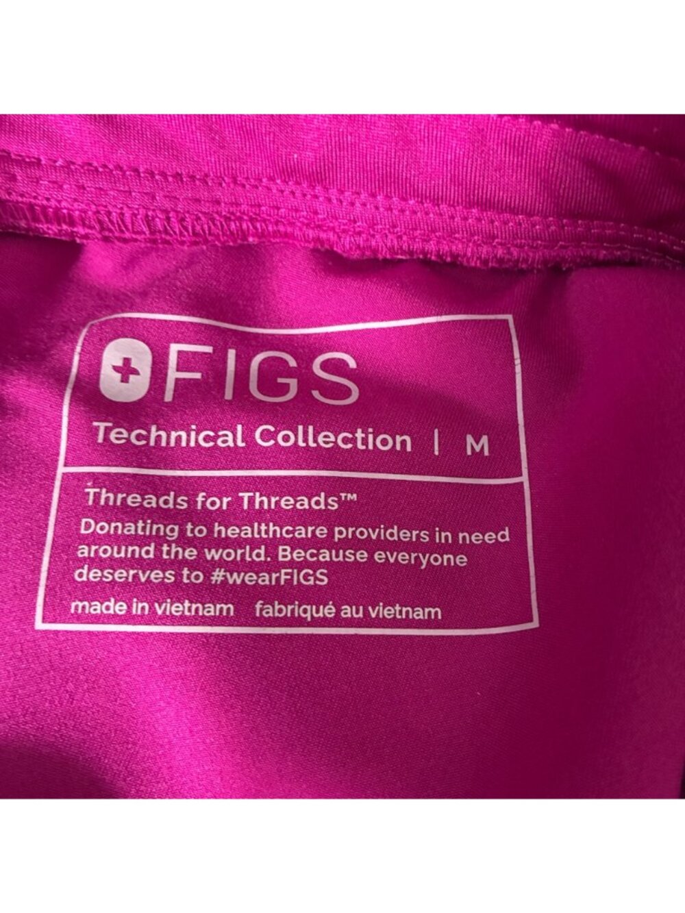 FIGS Women’s Zamora Joggers Scrub Pants Raspberry Sorbet Sz M - Picture 8 of 9